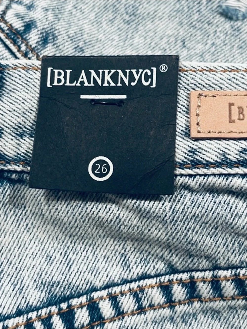NWT Blank NYC Distressed High Rise Mom Shorts